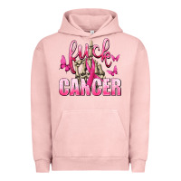 Pigment Salmon Fuck Cancer with Butterflies Urban Hoodie - texasbilliewilder
