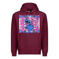 Burgundy aloha stitch Premium Hoodie - Zillion Design Studio