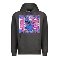 Charcoal Heather aloha stitch Premium Hoodie - Zillion Design Studio