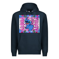 Navy aloha stitch Premium Hoodie - Zillion Design Studio