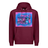 Burgundy touch me and i will bite you stitch Premium Hoodie - Zillion Design Studio