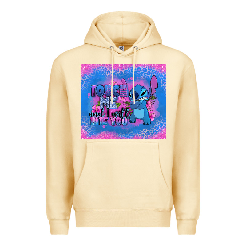 Touch Me And I Will Bite You Stitch Premium Hoodie by Zillion Design Studio | Teevron