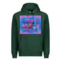 Sports Green touch me and i will bite you stitch Premium Hoodie - Zillion Design Studio