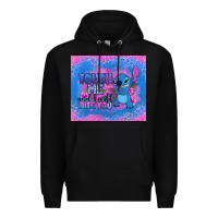 Black touch me and i will bite you stitch Premium Hoodie - Zillion Design Studio