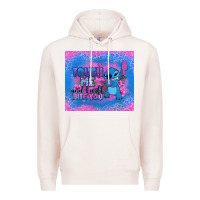 Pale Pink touch me and i will bite you stitch Premium Hoodie - Zillion Design Studio