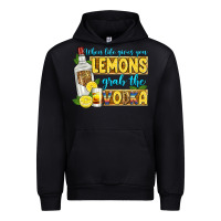 Black when life gives you lemons grab the vodka Urban Hoodie - Zillion Design Studio
