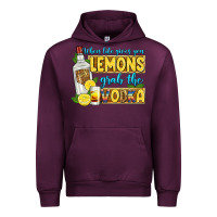 Mauve Wine when life gives you lemons grab the vodka Urban Hoodie - Zillion Design Studio