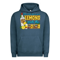 Pigment Midnight Navy when life gives you lemons grab the vodka Urban Hoodie - Zillion Design Studio