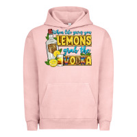 Pigment Salmon when life gives you lemons grab the vodka Urban Hoodie - Zillion Design Studio