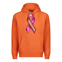 Carrot Breast Cancer Ribbon American Football Premium Hoodie - texasbilliewilder