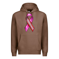 Chestnut Breast Cancer Ribbon American Football Premium Hoodie - texasbilliewilder