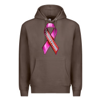 Coffee Breast Cancer Ribbon American Football Premium Hoodie - texasbilliewilder