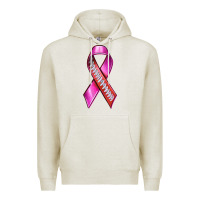 Oatmeal Heather Breast Cancer Ribbon American Football Premium Hoodie - texasbilliewilder