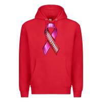 Red Breast Cancer Ribbon American Football Premium Hoodie - texasbilliewilder