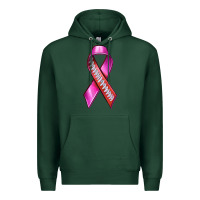 Sports Green Breast Cancer Ribbon American Football Premium Hoodie - texasbilliewilder