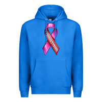 True Royal Breast Cancer Ribbon American Football Premium Hoodie - texasbilliewilder