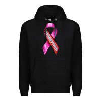 Black Breast Cancer Ribbon American Football Premium Hoodie - texasbilliewilder