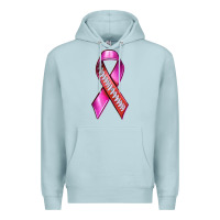 Blue Mist Breast Cancer Ribbon American Football Premium Hoodie - texasbilliewilder