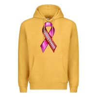 Mustard Breast Cancer Ribbon American Football Premium Hoodie - texasbilliewilder