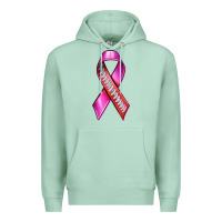 Seafoam Breast Cancer Ribbon American Football Premium Hoodie - texasbilliewilder