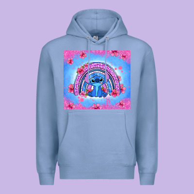 Stitch Rainbow Premium Hoodie Designed By Zillion Design Studio