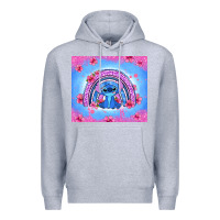 Heather Grey stitch rainbow Premium Hoodie - Zillion Design Studio