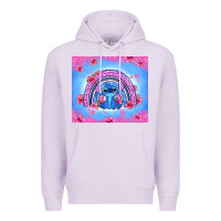 Lilac stitch rainbow Premium Hoodie - Zillion Design Studio