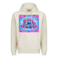 Oatmeal Heather stitch rainbow Premium Hoodie - Zillion Design Studio