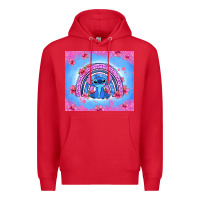 Red stitch rainbow Premium Hoodie - Zillion Design Studio