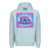 Blue Mist stitch rainbow Premium Hoodie - Zillion Design Studio