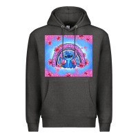 Charcoal Heather stitch rainbow Premium Hoodie - Zillion Design Studio