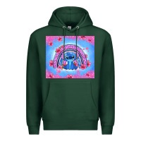 Sports Green stitch rainbow Premium Hoodie - Zillion Design Studio