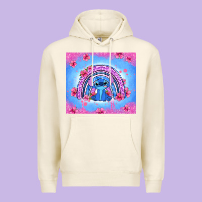 Stitch Rainbow Premium Hoodie Designed By Zillion Design Studio
