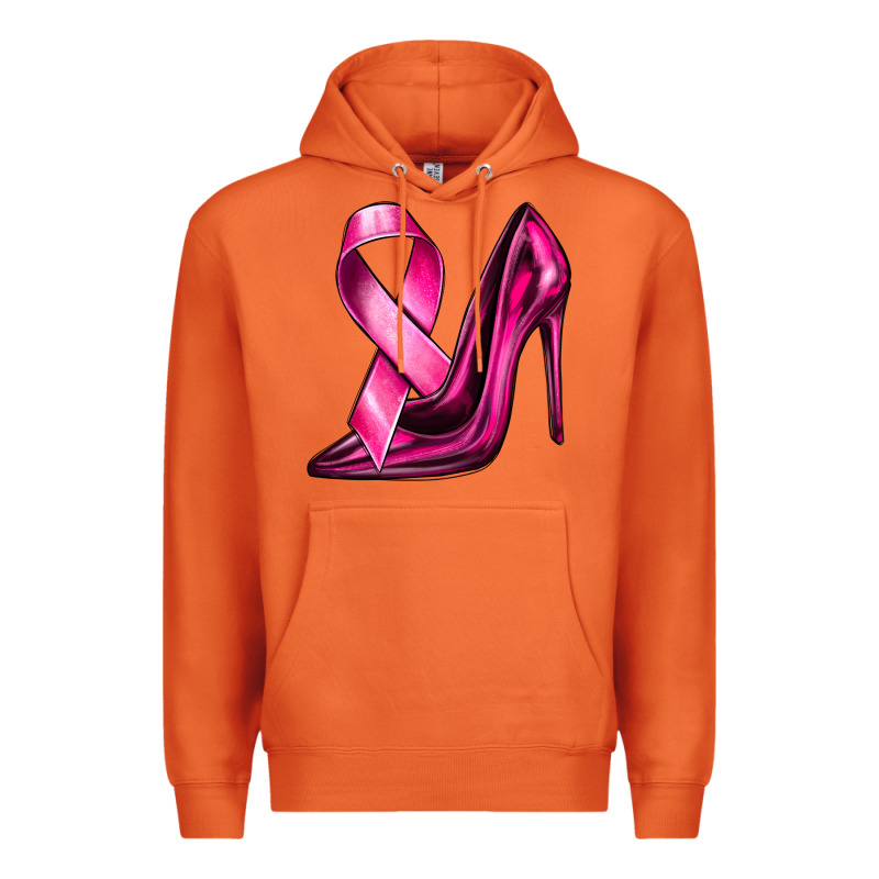 Breast Cancer Ribbon And Heels Premium Hoodie by texasbilliewilder | Teevron