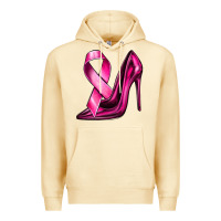 Pina Colada Breast Cancer Ribbon and Heels Premium Hoodie - texasbilliewilder