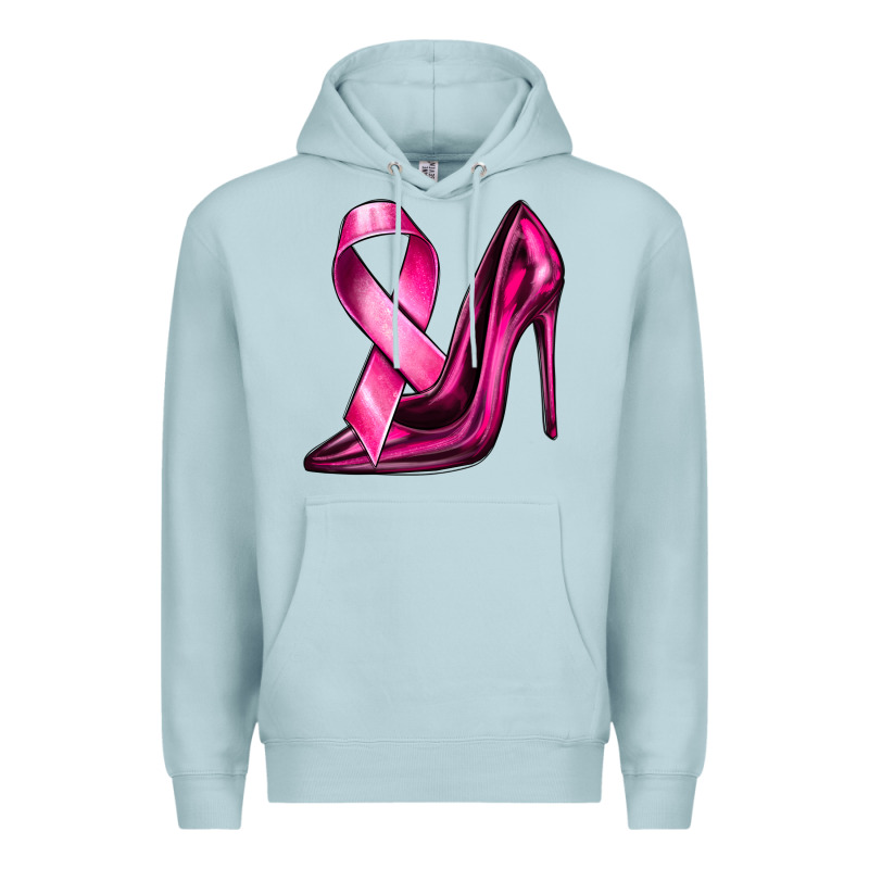 Breast Cancer Ribbon And Heels Premium Hoodie by texasbilliewilder | Teevron