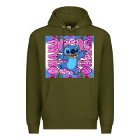 Army Green stitch ohana Premium Hoodie - Zillion Design Studio