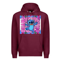 Burgundy stitch ohana Premium Hoodie - Zillion Design Studio