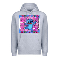 Heather Grey stitch ohana Premium Hoodie - Zillion Design Studio