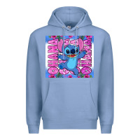 Colony Blue stitch ohana Premium Hoodie - Zillion Design Studio