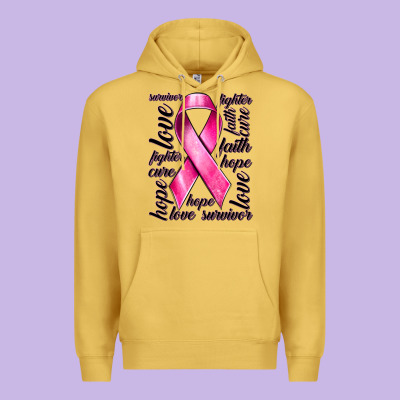 Breast Cancer Ribbon Hope Love Faith Premium Hoodie Designed By Texasbilliewilder
