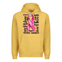 Antique Gold Breast Cancer Ribbon Hope Love Faith Premium Hoodie - texasbilliewilder