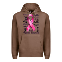 Chestnut Breast Cancer Ribbon Hope Love Faith Premium Hoodie - texasbilliewilder