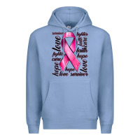 Colony Blue Breast Cancer Ribbon Hope Love Faith Premium Hoodie - texasbilliewilder