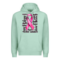 Seafoam Breast Cancer Ribbon Hope Love Faith Premium Hoodie - texasbilliewilder