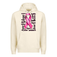 Tofu Breast Cancer Ribbon Hope Love Faith Premium Hoodie - texasbilliewilder