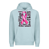 Blue Mist Breast Cancer Ribbon Hope Love Faith Premium Hoodie - texasbilliewilder