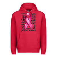 Cardinal Breast Cancer Ribbon Hope Love Faith Premium Hoodie - texasbilliewilder