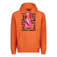 Carrot Breast Cancer Ribbon Hope Love Faith Premium Hoodie - texasbilliewilder