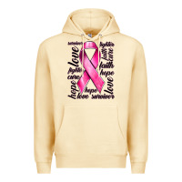 Pina Colada Breast Cancer Ribbon Hope Love Faith Premium Hoodie - texasbilliewilder